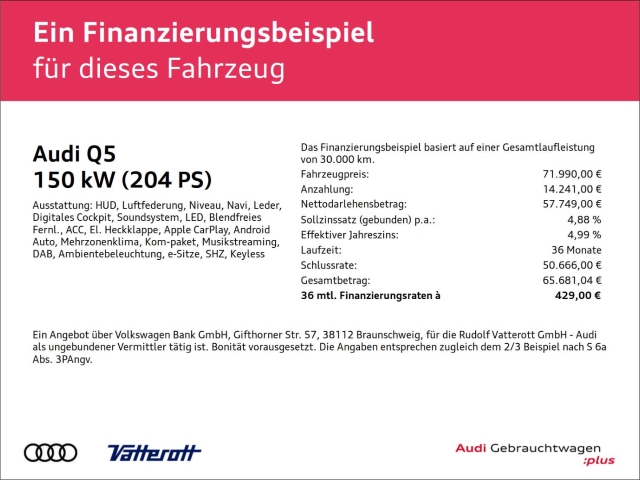 Audi - Q5 Sportback edition one TDI Luftfed. HUD_2