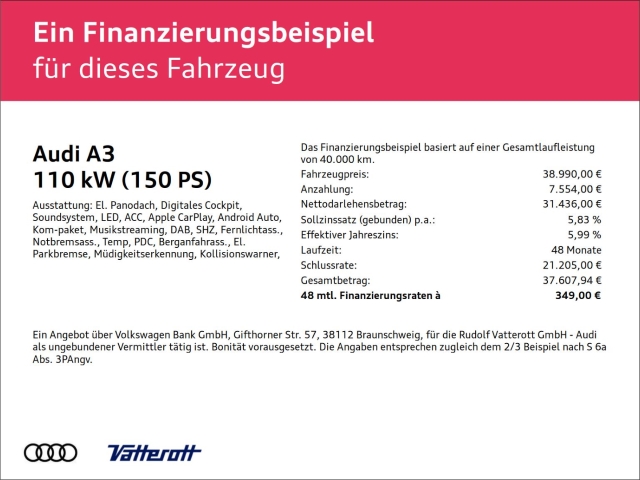 Audi - A3 Sportback advanced 35 TFSI Pano ACC LED_2