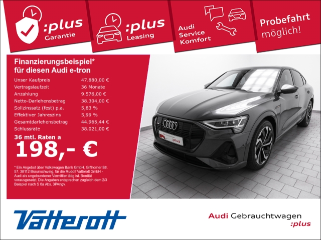 Audi e-tron Sportback 55 S line AHK Panodach HuD B&O