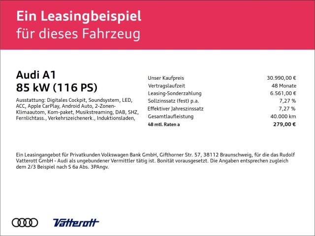 Audi - A1 allstreet 30 TFSI S tronic CarPlay LED ACC_2