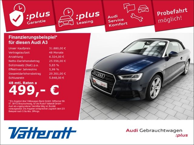 Audi - A3 Cabriolet 40 TFSI quattro S line Navi LED SHZ_1