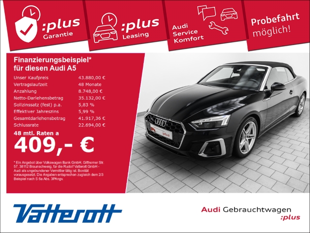 Audi - A5 Cabrio 45 TFSI S line quattro Navi Kamera virtuell_1