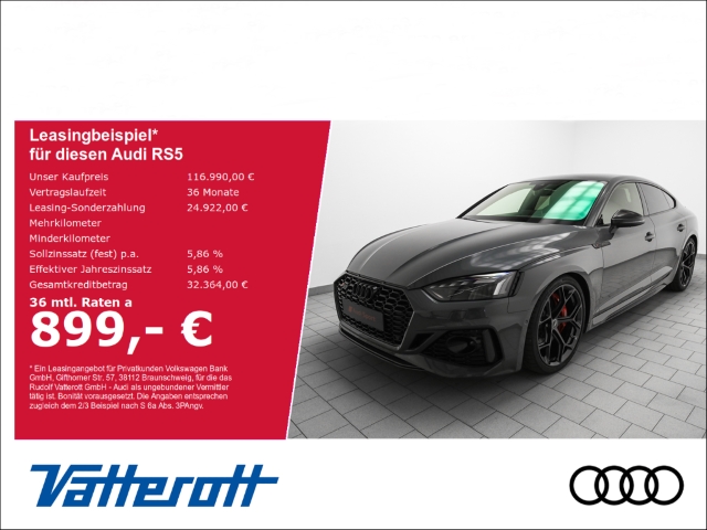 Audi RS5 Sportback 2.9 TFSI competition plus B&O HUD ACC