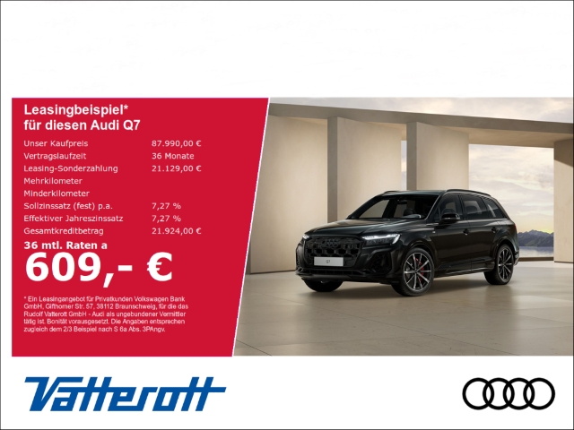 Audi - Q7 55 TFSIe quattro S line business Laser ACC Navi Leder_1