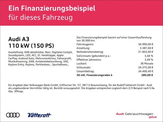 Audi - A3 Sportback 35 TFSI advanced SONOS AHK Kamera_2
