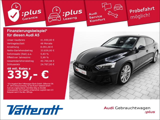 Audi - A5 Sportback 50 TDI 2x S line Leder Kamera_1