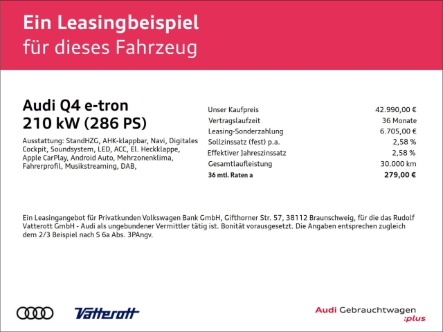 Audi - Q4 e-tron Sportback 45 AHK Kamera CarPlay_2