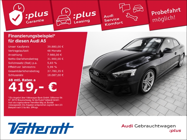 Audi - A5 Coupe 50 TDI quattro S line Pano Navi Leder_1