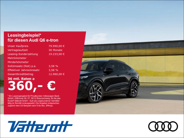 Audi Q6 e-tron Sportback performance AHK B&O TechPro
