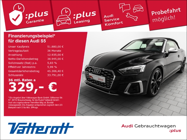 Audi S5 Cabrio S-Sportsitze Laserlicht HuD volle Hütte