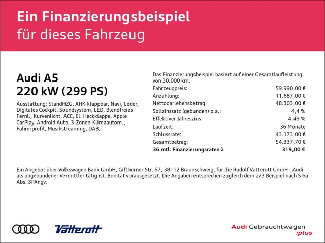 Audi - A5 e-hybrid quattro S line Matrix ACC Kameras_2