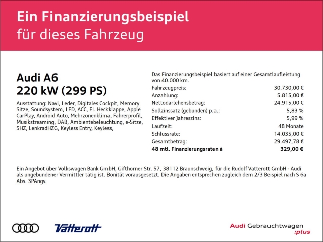 Audi - A6 50 TFSIe quattro Design ACC Leder Navi LED_2