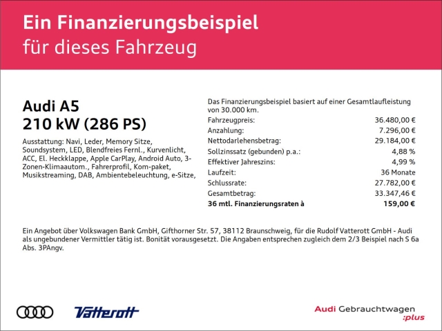 Audi - A5 Sportback 50 TDI 2x S line Leder Kamera_2