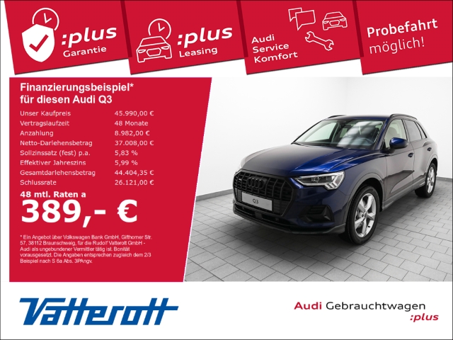Audi - Q3 advanced 40 TDI quattro Standhzg. design sel. LED Navi Kamera_1