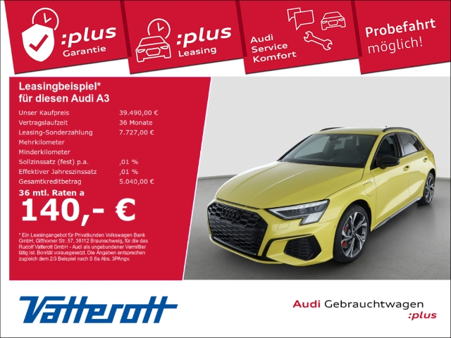 Audi - A3 Sportback 45 TFSIe S line HUD AHK Navi Matrix_1