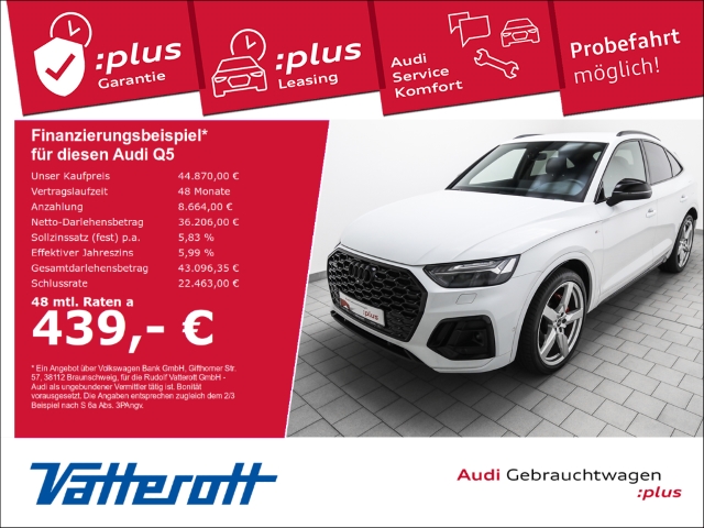 Audi - Q5 Sportback quattro 55 TFSIe S line ACC LED B&O Navi_1